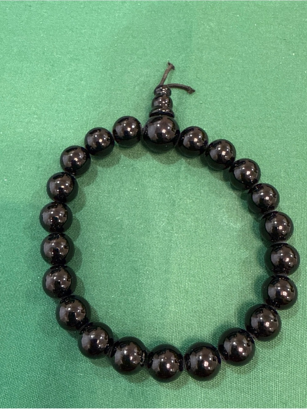 Black Beaded Stretch Bracelet 25C